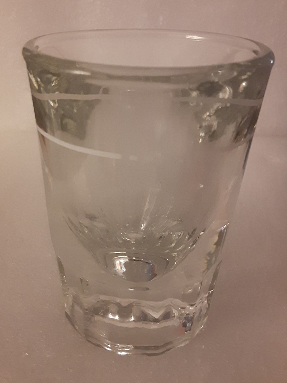 Three Libbey Heavy Three Dot Fill Line Clear Glass Shot Glass
